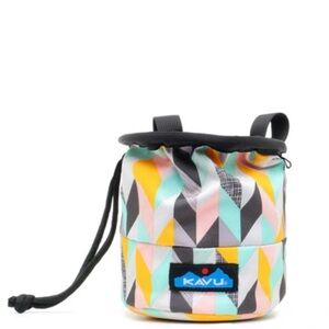 KAVU Geometric Print Chalk Bag with Chalk, Rockclimbing Gear
